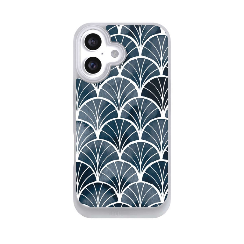 iPhone 16 NIVOpure Botanische Brise Art Deco Grau