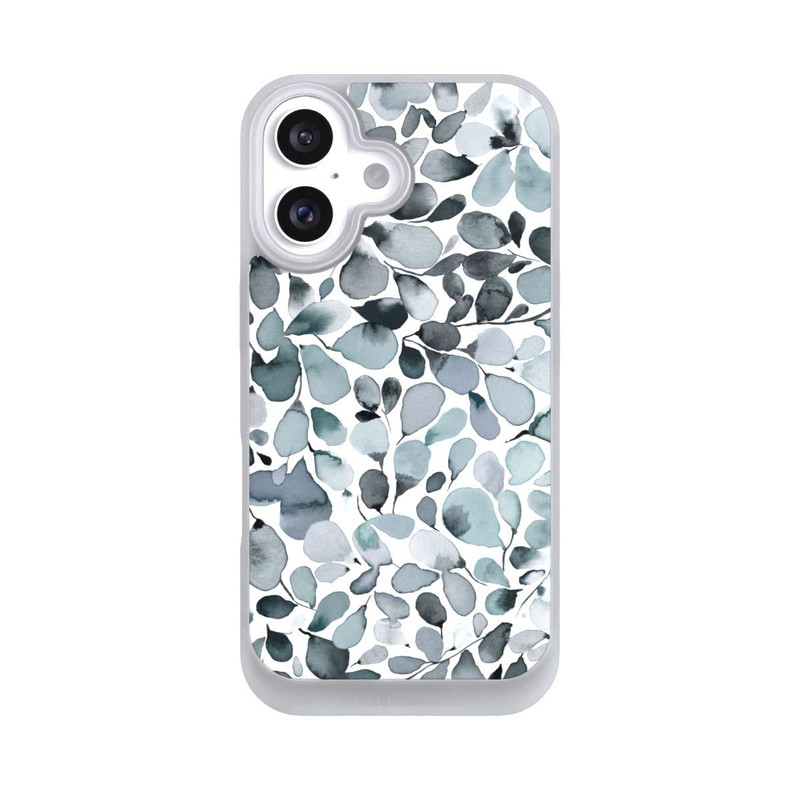 iPhone 16 NIVOpure Eukalyptus Aquarell Blätter Grau