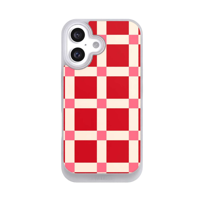 iPhone 16 NIVOpure Kariert Muster Rot