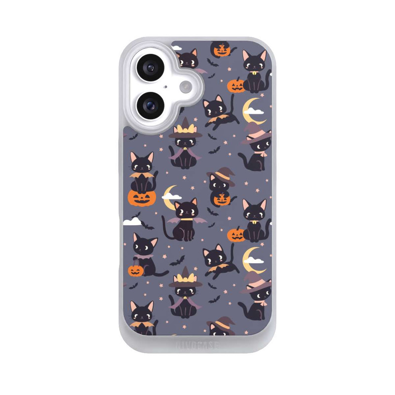 iPhone 16 NIVOpure Cute Halloween Witch Cats and Pumpkins