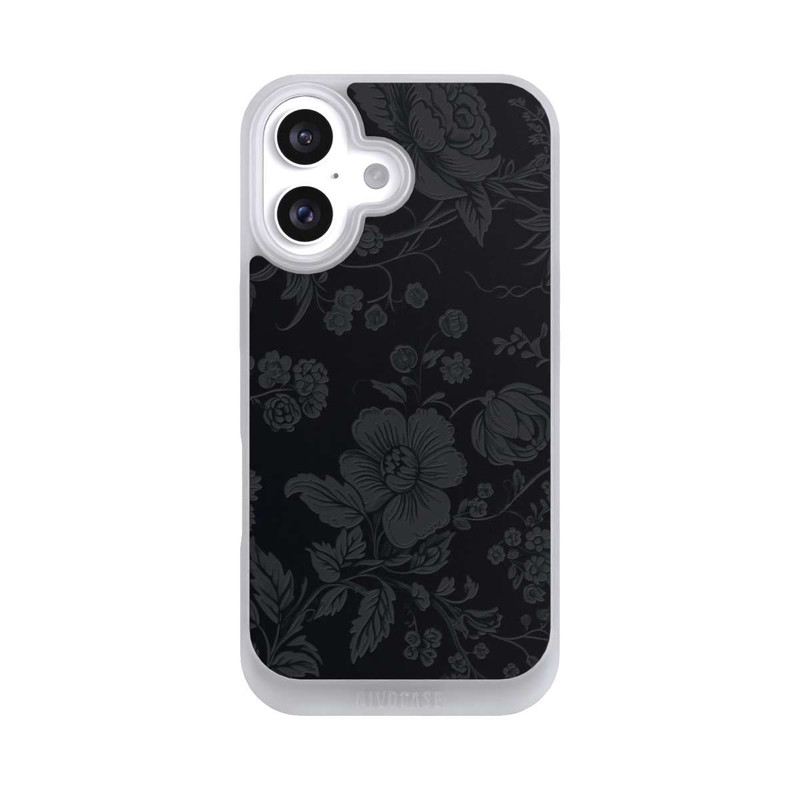 iPhone 16 NIVOpure Dunkle Blumen Vintageoptik