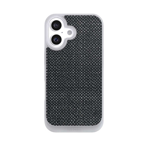 Apple iPhone 16 NIVOpure Abstrakter schwarzer Stoff