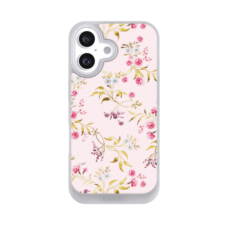 iPhone 16 NIVOpure Vintage Rosengarten Muster Rosa