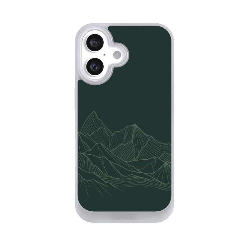 iPhone 16 NIVOpure Berg Line Art Grün