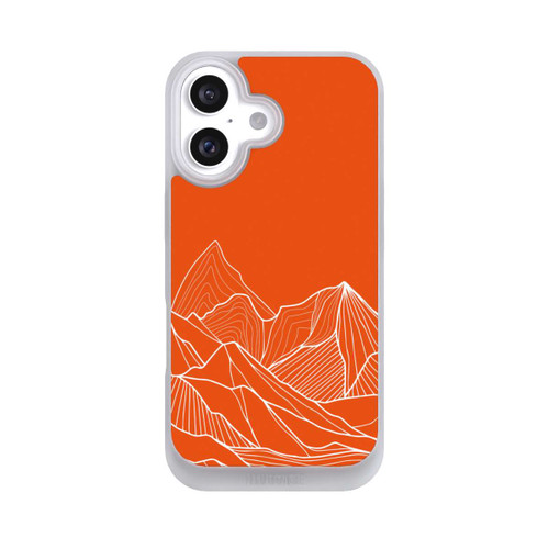 Apple iPhone 16 NIVOpure Dessin de contour de montagne orange