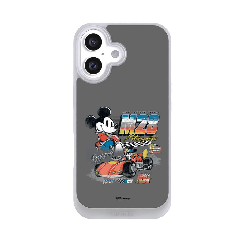 iPhone 16 NIVOpure Micky Maus Rennfahrer Auto M28