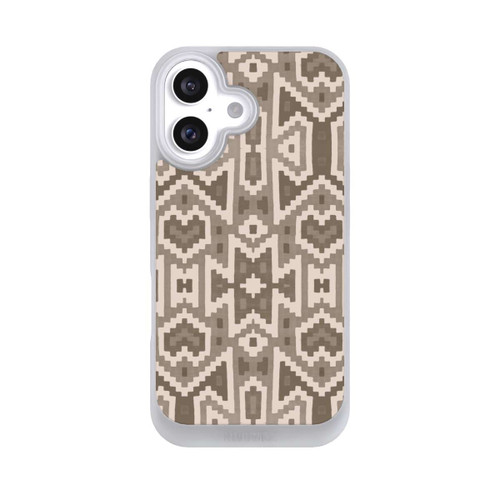 Apple iPhone 16 NIVOpure Ikat Boho Muster Inka Braun