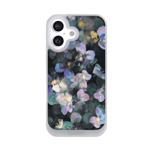 Apple iPhone 16 NIVOpure Nocturnal Garden Flowers irisierende Vergissmeinnichts