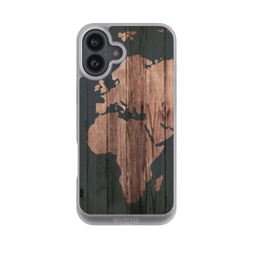 Apple iPhone 16 Plus NIVOpure Wooden World Map