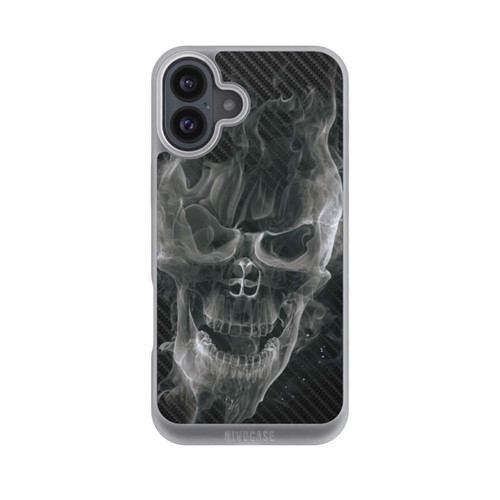 Apple iPhone 16 Plus NIVOpure rauchender Totenkopf Carbon