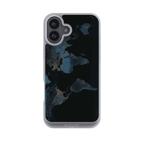 Apple iPhone 16 Plus NIVOpure Carte du Monde Nuit