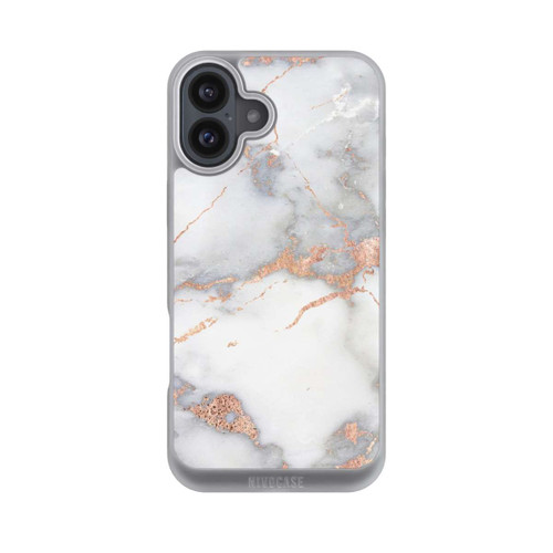Apple iPhone 16 Plus NIVOpure Marbre Blanc et Doré