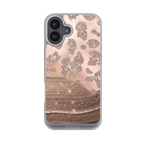 Apple iPhone 16 Plus NIVOpure Silver Leopard Glitterlook