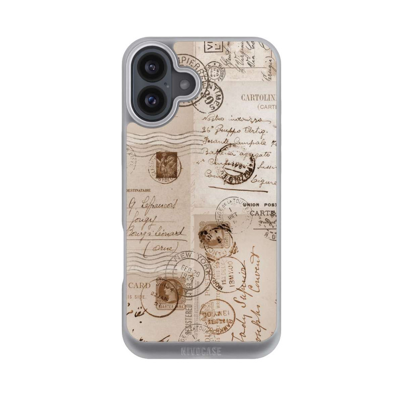 iPhone 16 Plus NIVOpure Vintage Briefmarken