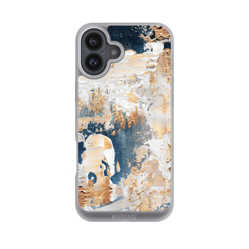 Apple iPhone 16 Plus NIVOpure Abstraktion Blau und Gold