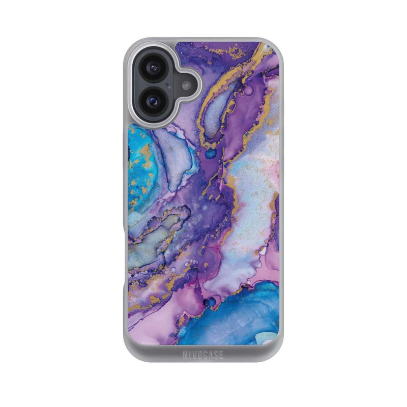 iPhone 16 Plus NIVOpure Strudel lila und blau