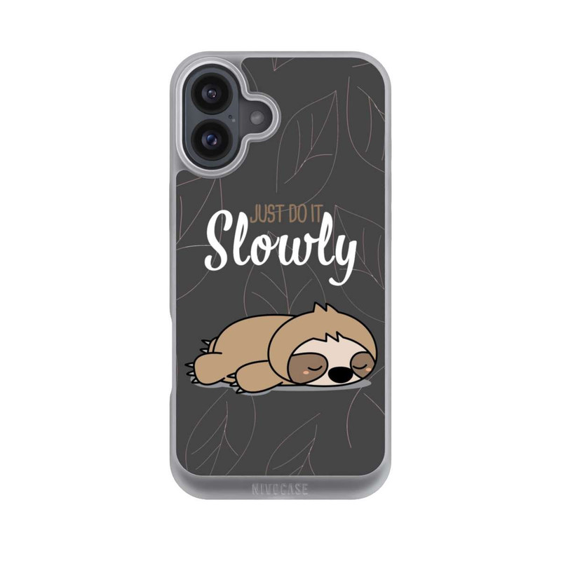 iPhone 16 Plus NIVOpure Just Do It Slowly Sloth Grey