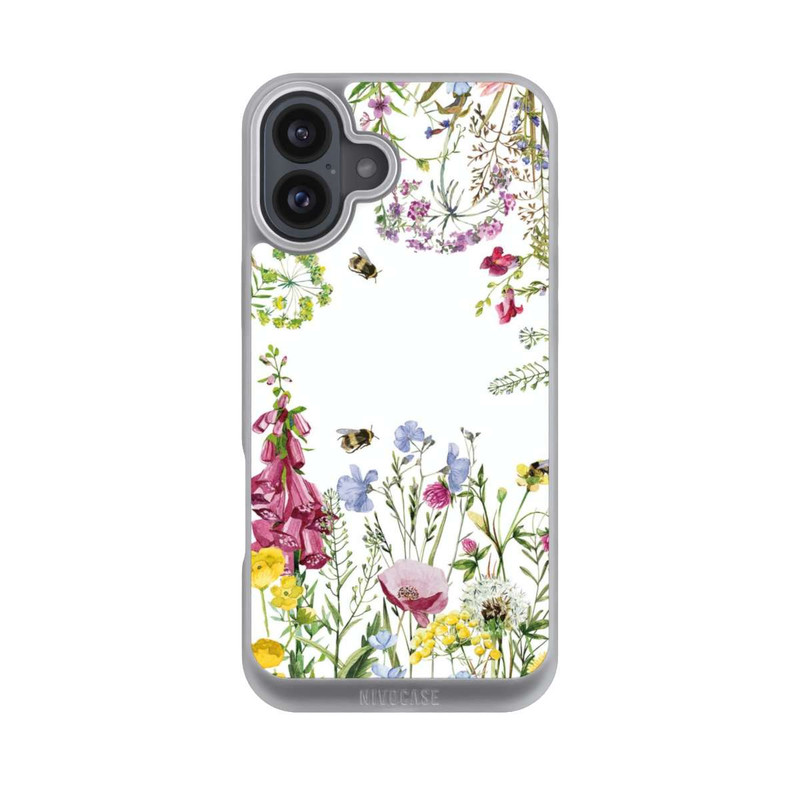 iPhone 16 Plus NIVOpure Cadre de fleurs sauvages des prés d'été