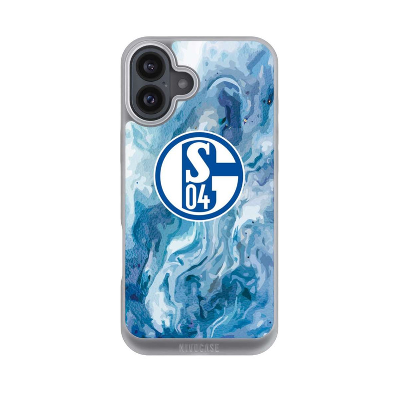 iPhone 16 Plus NIVOpure Schalke 04 Flüssig Blau
