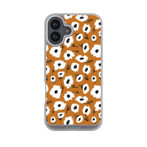 Apple iPhone 16 Plus NIVOpure Blumenmuster Ocker
