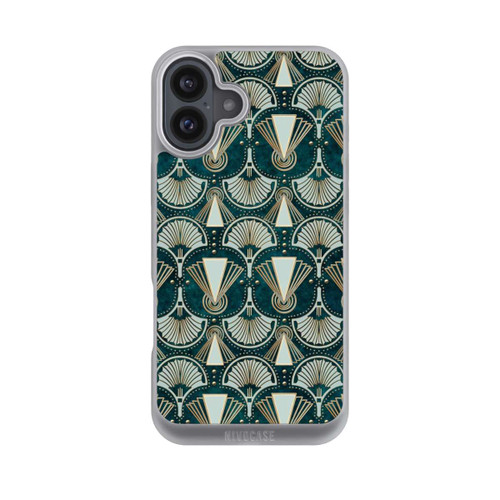 Apple iPhone 16 Plus NIVOpure Art Deco Green Pattern