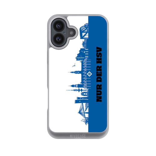 Apple iPhone 16 Plus NIVOpure HSV Skyline Blau Weiß