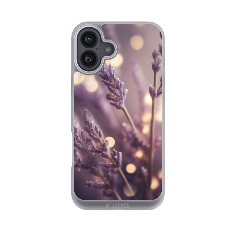 iPhone 16 Plus NIVOpure Lavender Close Up with AI