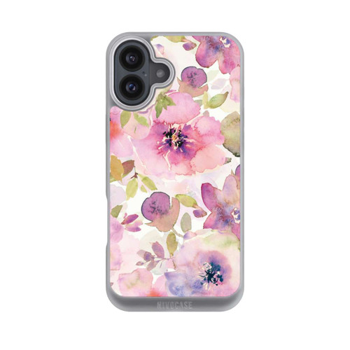 Apple iPhone 16 Plus NIVOpure Pink Flowers Wallpaper