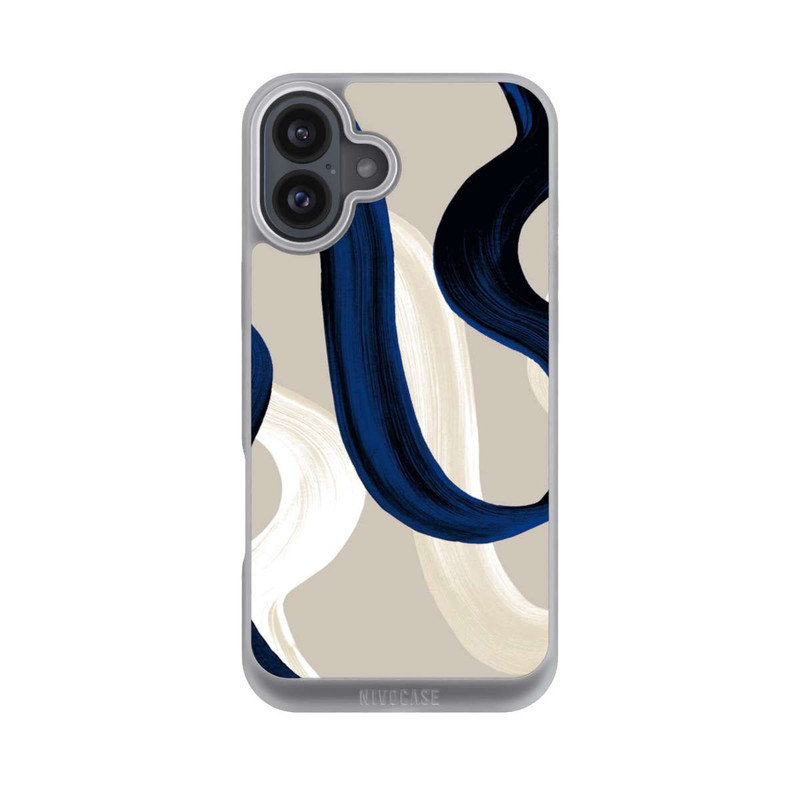 iPhone 16 Plus NIVOpure Abstrakte Pinselstriche 80