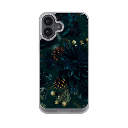 Apple iPhone 16 Plus NIVOpure Blumenmuster Grün und Blau