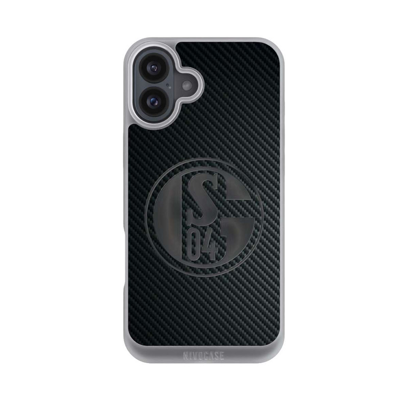 iPhone 16 Plus NIVOpure Schalke 04 Carbon Look