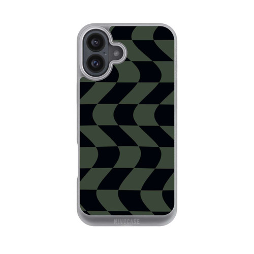 Apple iPhone 16 Plus NIVOpure Checked Pattern Green Black