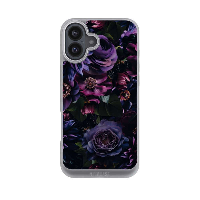 iPhone 16 Plus NIVOpure Dunkle Lila Blüten 
