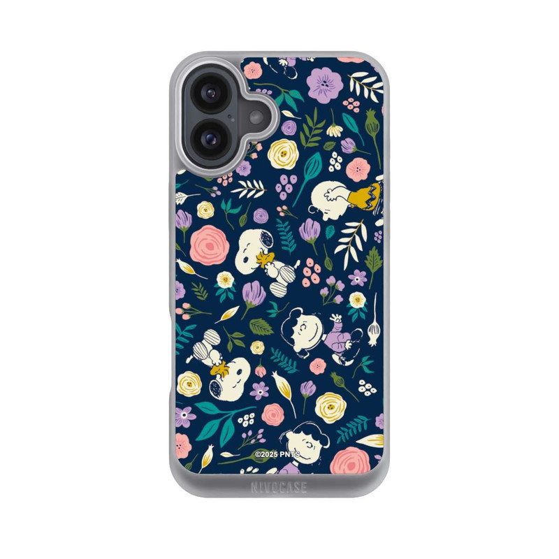 iPhone 16 Plus NIVOpure Peanuts Dark Flower Pattern