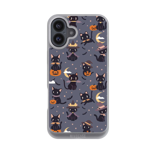 Apple iPhone 16 Plus NIVOpure Cute Halloween Witch Cats and Pumpkins