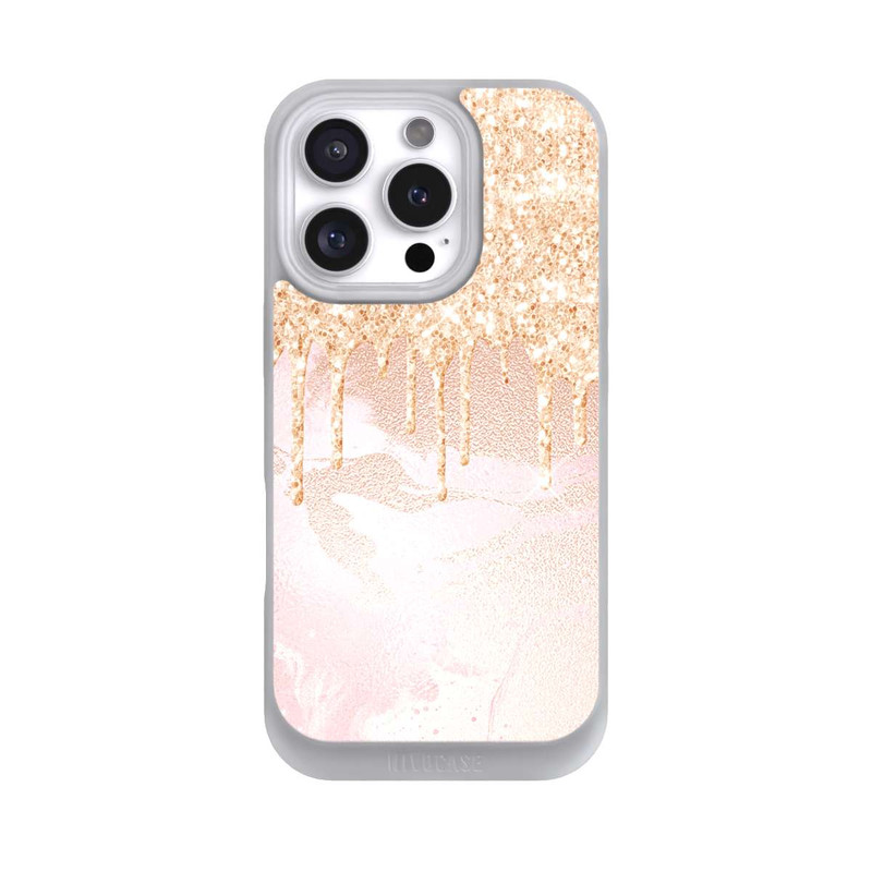 iPhone 16 Pro NIVOpure  Roségoldener Glitzer Tropfen Look