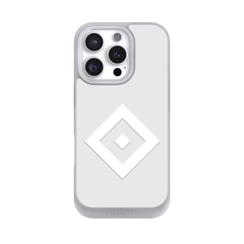 iPhone 16 Pro NIVOpure Rauten Logo auf HSV Grau