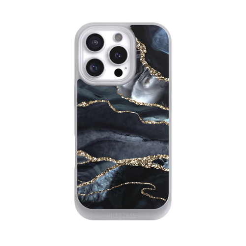 Apple iPhone 16 Pro NIVOpure Dark Marble Gold Glitter Look