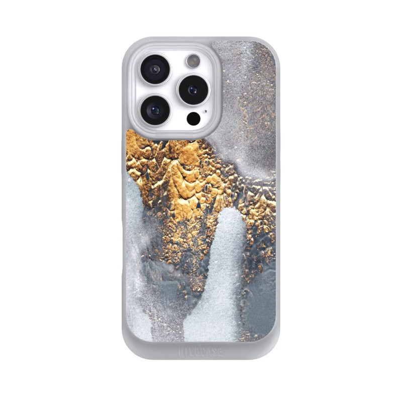 iPhone 16 Pro NIVOpure Beton-Gold-Glitzerlook