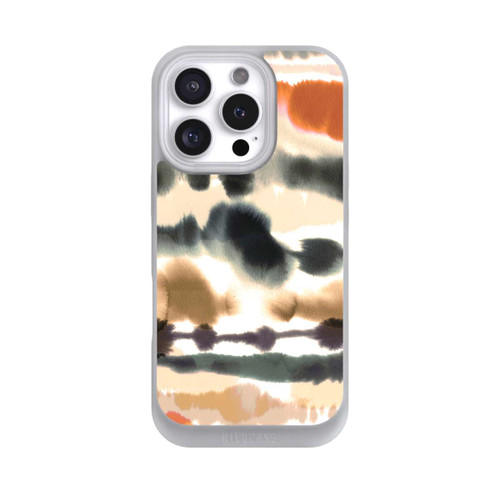 Apple iPhone 16 Pro NIVOpure Weiche nautische Aquarelllinien Orange