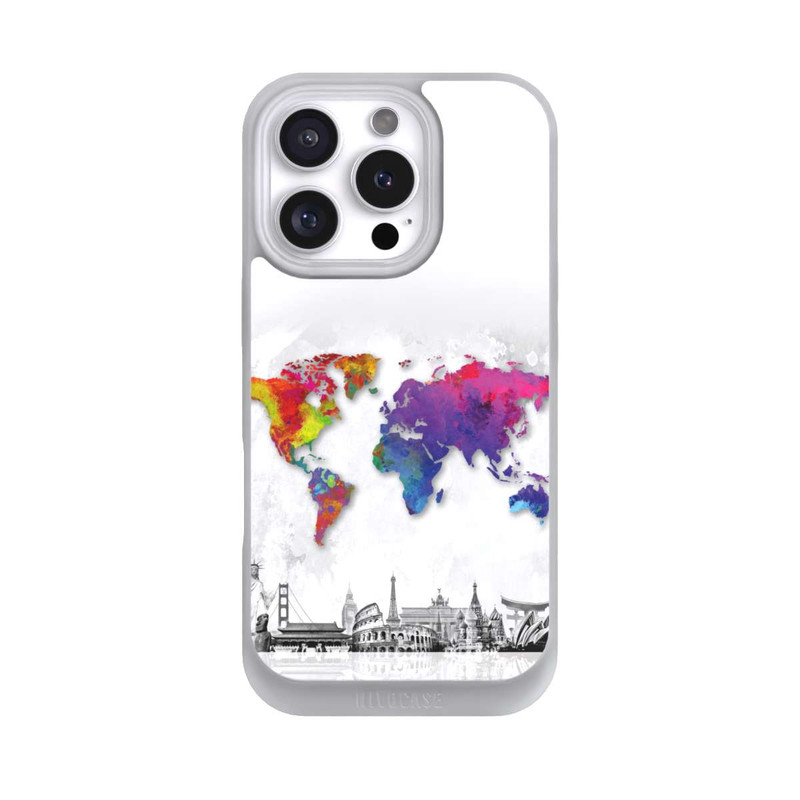 iPhone 16 Pro NIVOpure Weltkarte mit Skyline
