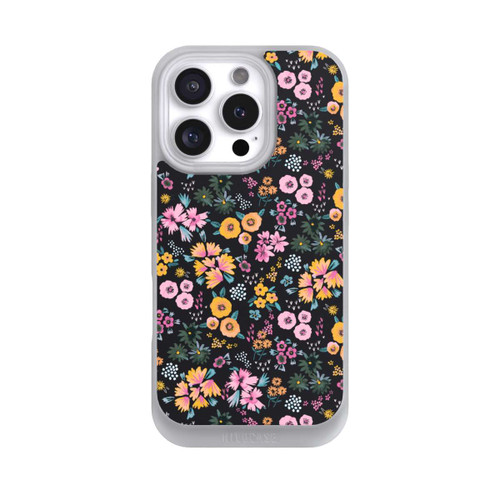 Apple iPhone 16 Pro NIVOpure Kleine bunte Blumen Schwarz 2