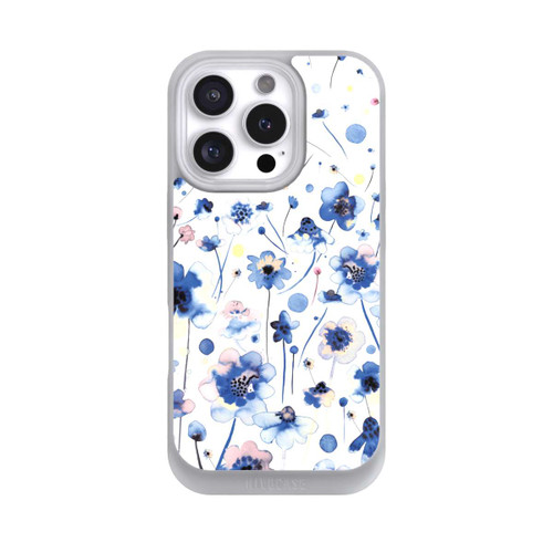 Apple iPhone 16 Pro NIVOpure Aquarelltinte blaue Blumen