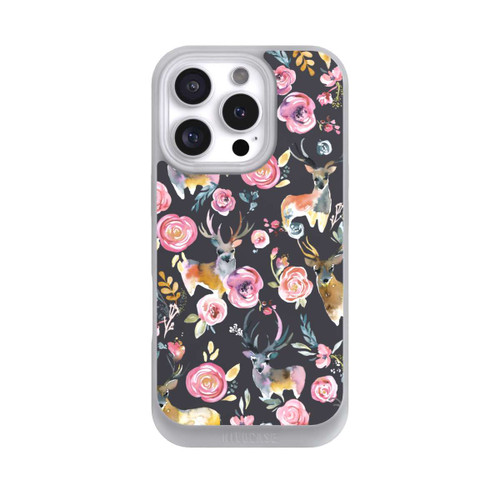 Apple iPhone 16 Pro NIVOpure Deers and flowers Anthracite
