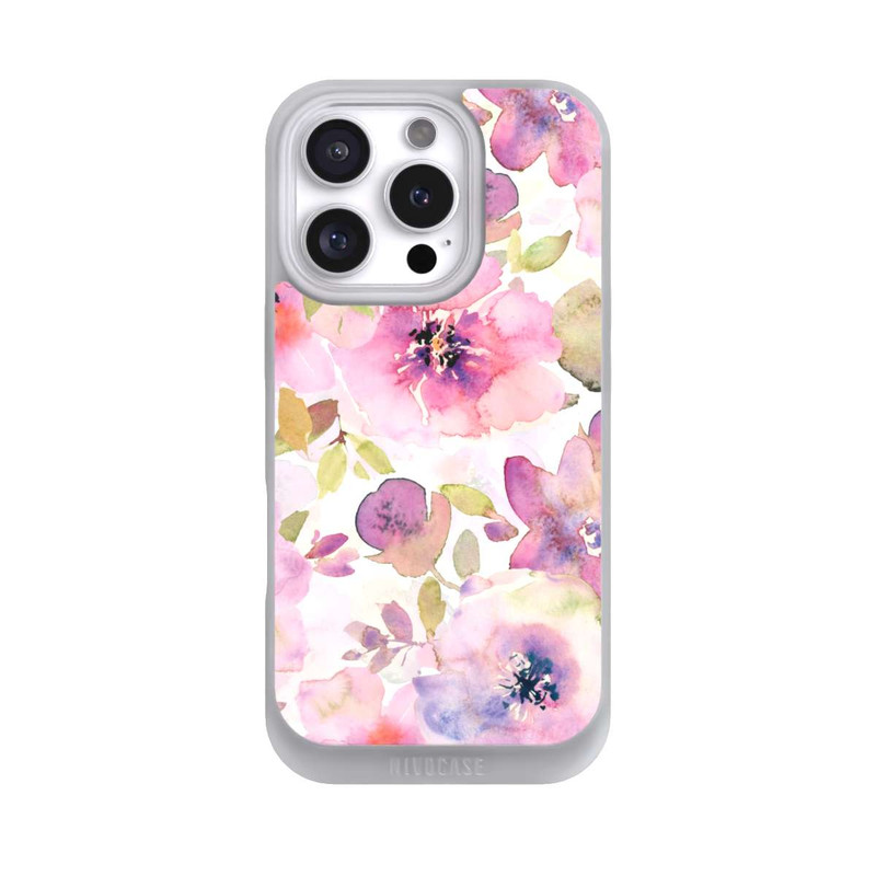 iPhone 16 Pro NIVOpure Pink Flowers Wallpaper