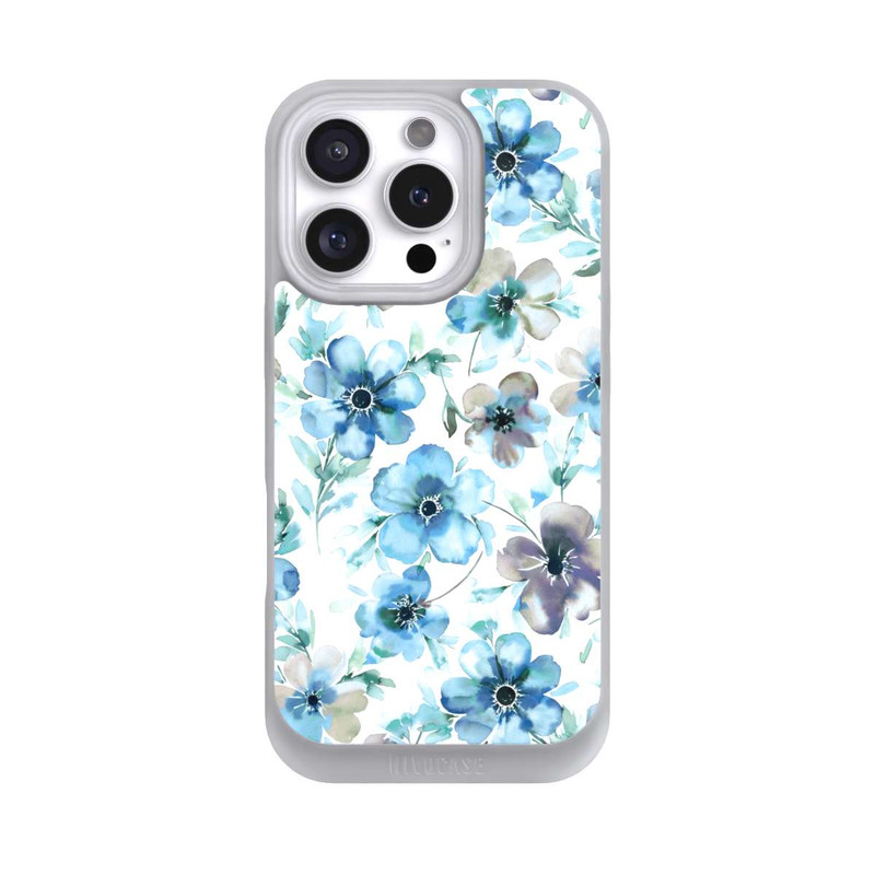 iPhone 16 Pro NIVOpure Blue Flower Pattern Trendy