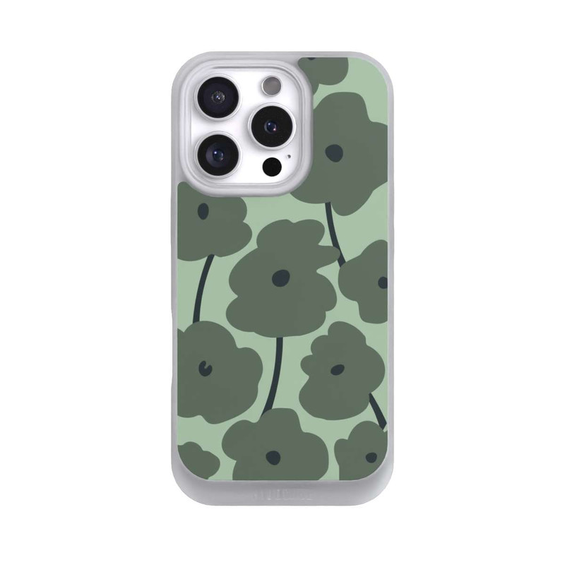 iPhone 16 Pro NIVOpure Fleurs Minimalistes Vertes