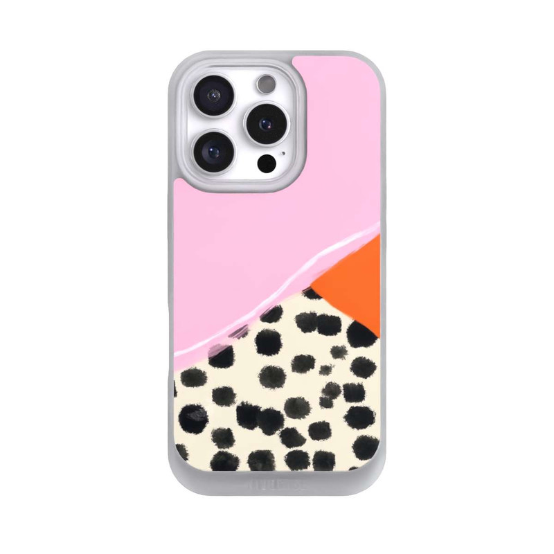 iPhone 16 Pro NIVOpure Rosa und Orange Gepunkteter Hintergrund