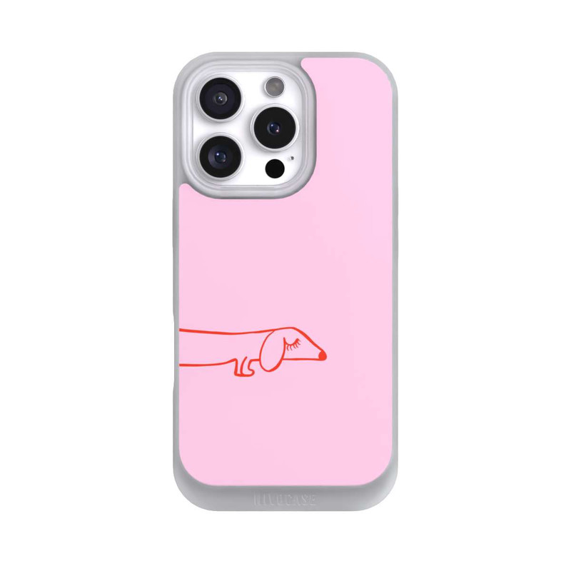 iPhone 16 Pro NIVOpure Dachshund Illustration Pink