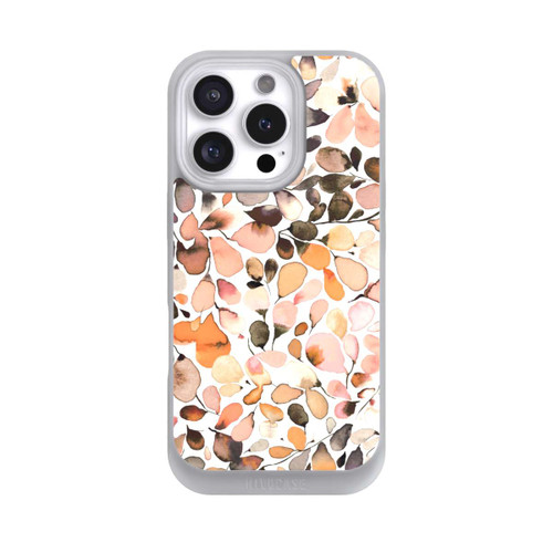 Apple iPhone 16 Pro NIVOpure Eukalyptus Aquarellblätter Dunkelbraun Herbst